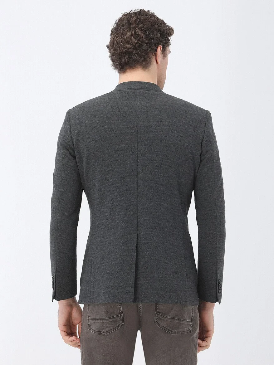 Hard Coal Plain Modern Fit Jacket - 5