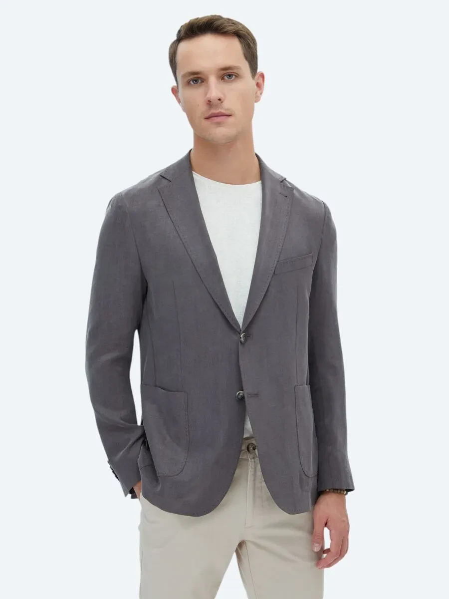 Hard Coal Plain Modern Fit Jacket - 1