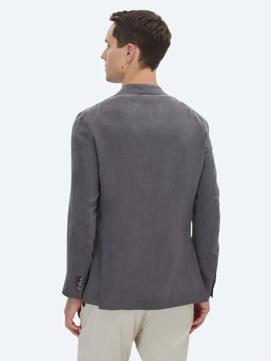 Hard Coal Plain Modern Fit Jacket - 6