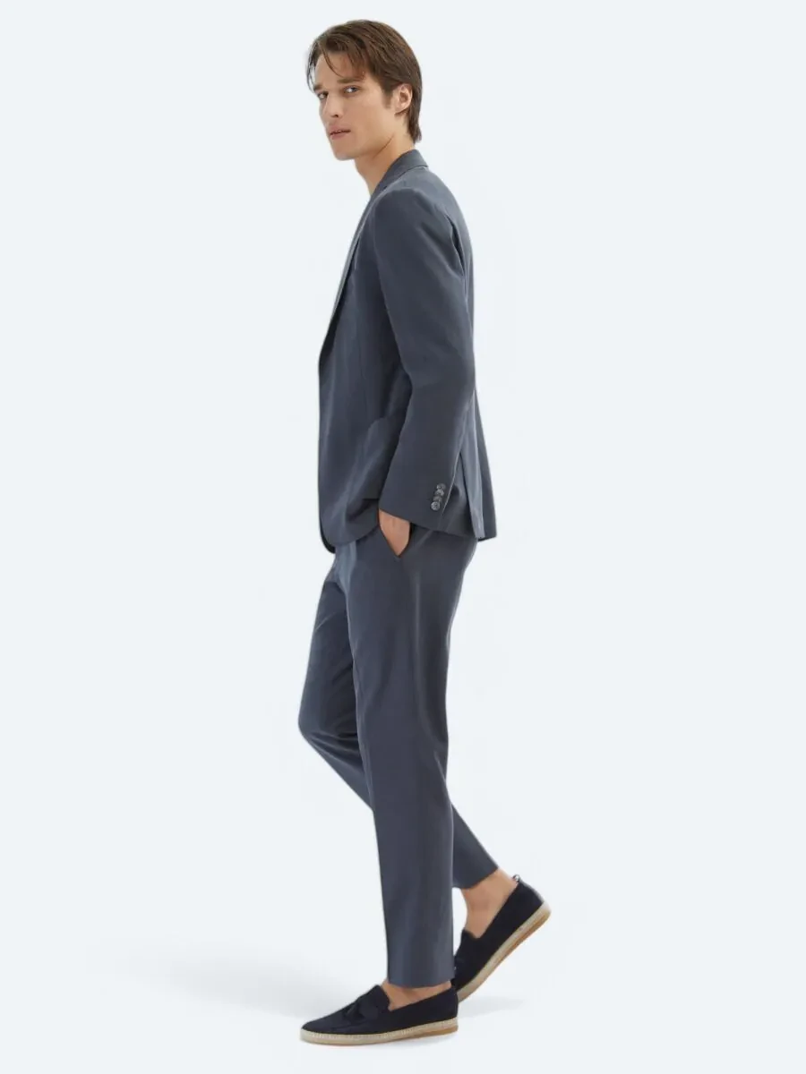 Hard Coal Plain Modern Fit Suit - 3