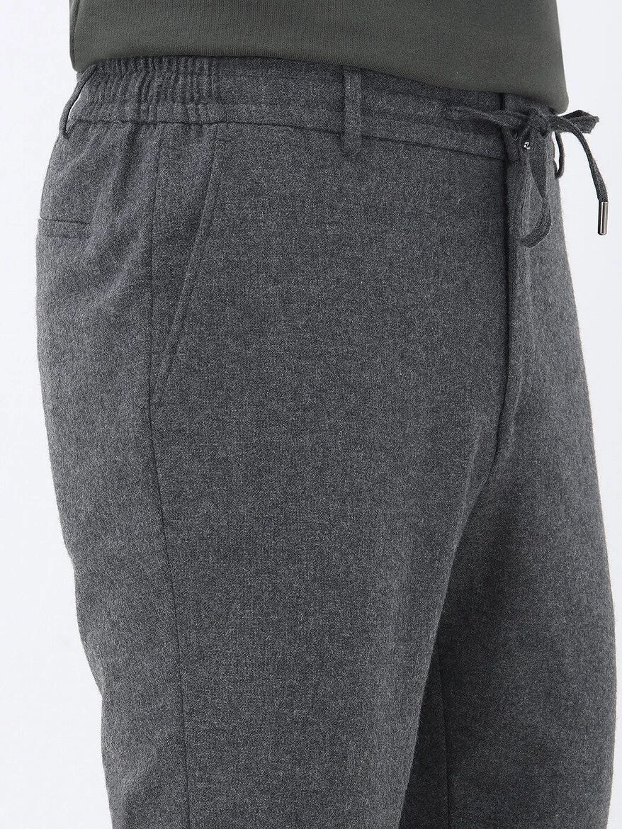 Hard Coal Plain Modern Fit Wool Blended Suit - 10