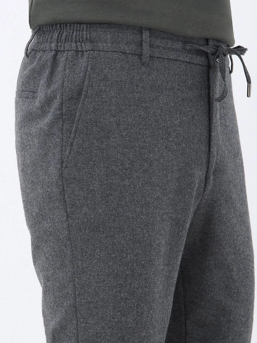 Hard Coal Plain Modern Fit Wool Blended Suit - 10