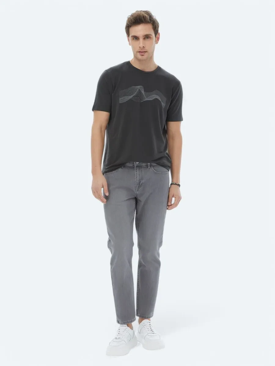 Hard Coal Printed Crew Neck T-Shirt - 2