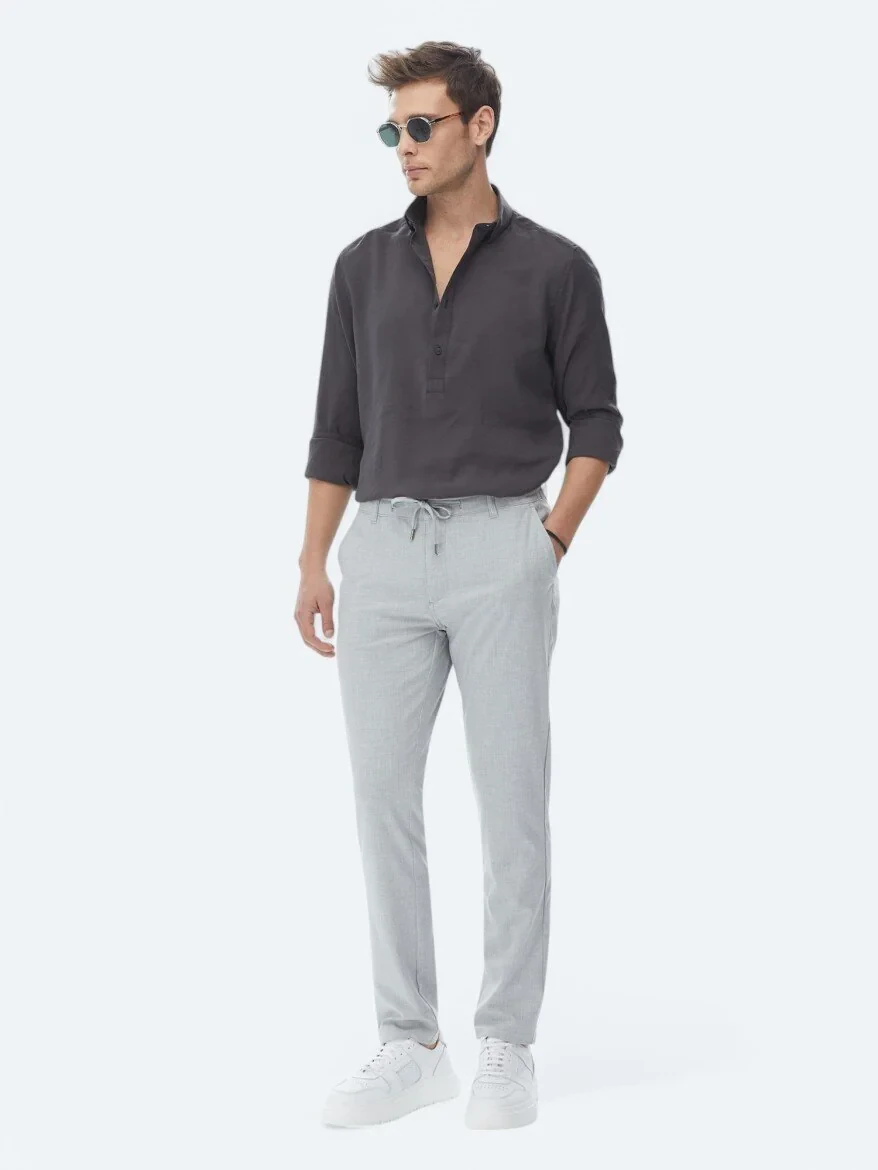 Hard Coal Regular Fit Weaving Casual Shirt - 4