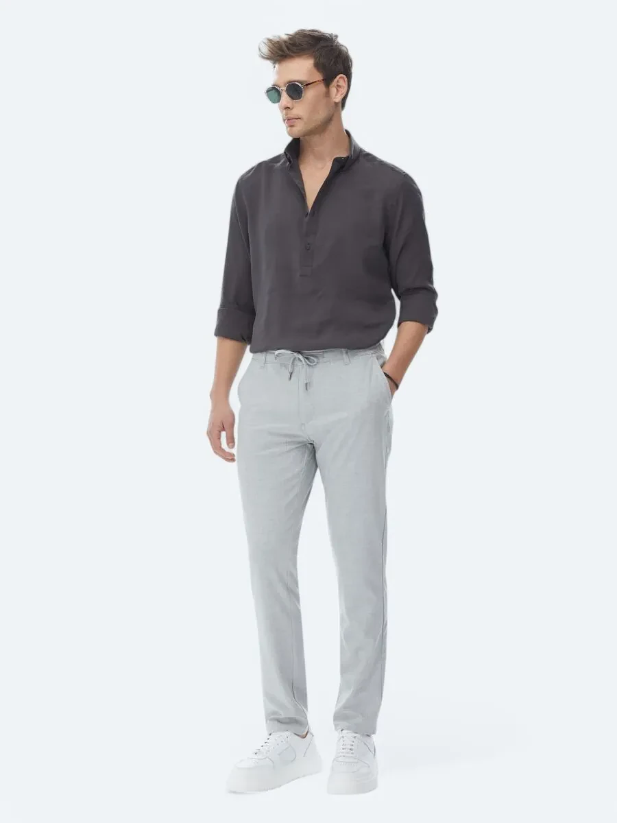 Hard Coal Regular Fit Weaving Casual Shirt - 4