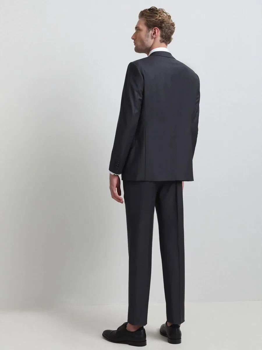 Hard Coal Regular Fit Wool Blended Suit - 4