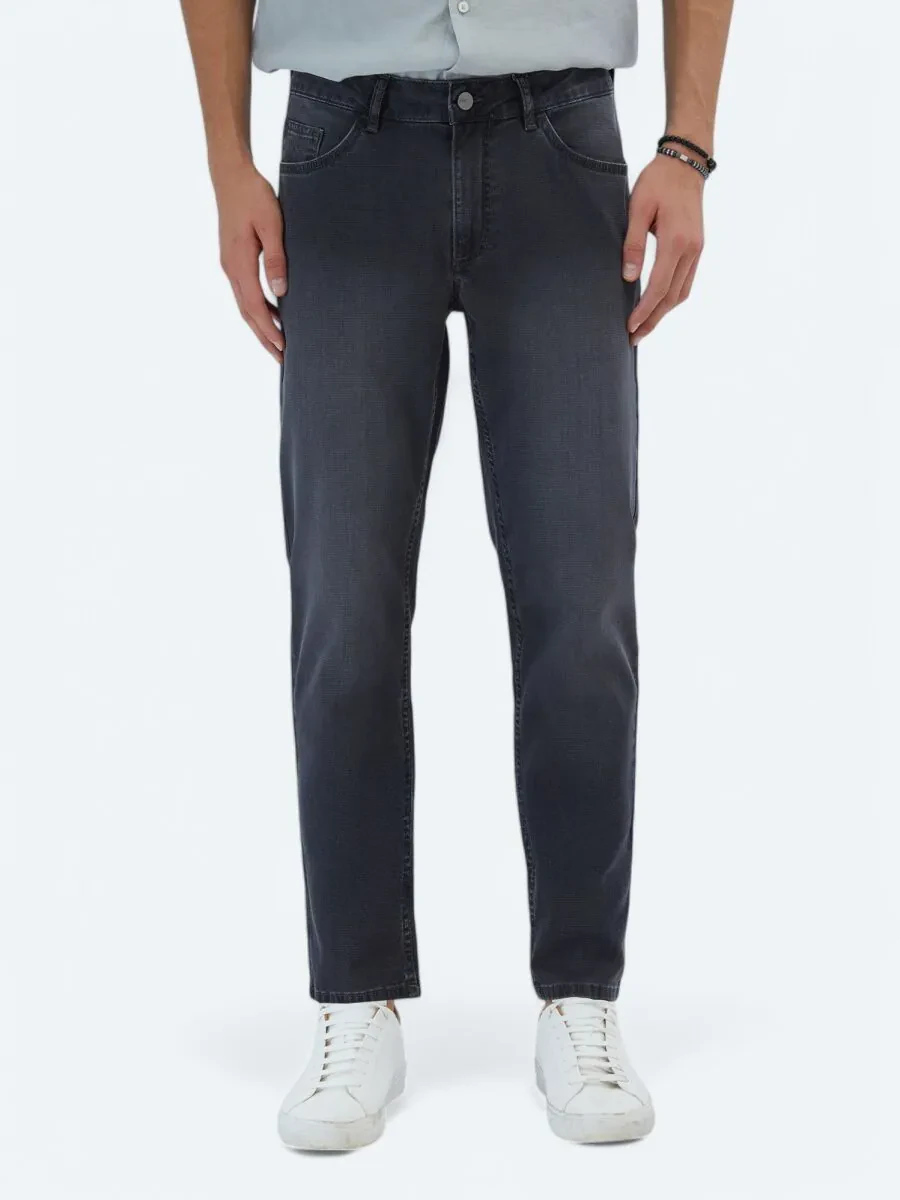 Hard Coal Slim Fit Denim Cotton Blended Trousers - 2