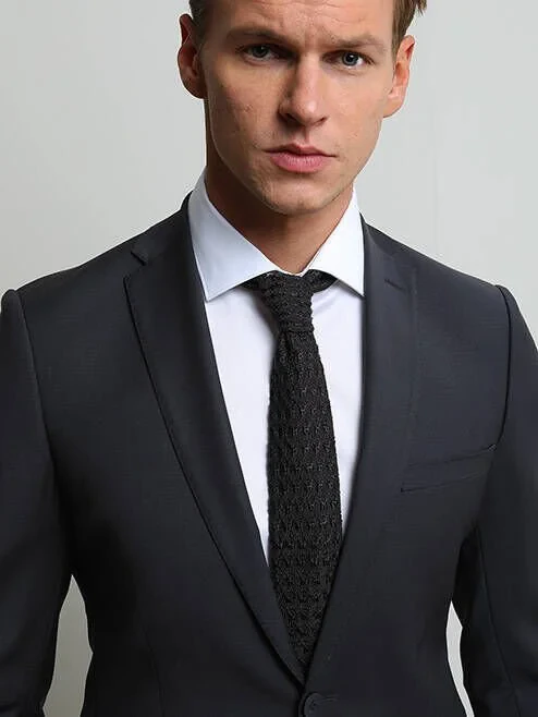 Hard Coal Slim Fit Wool Blended Suit - 1