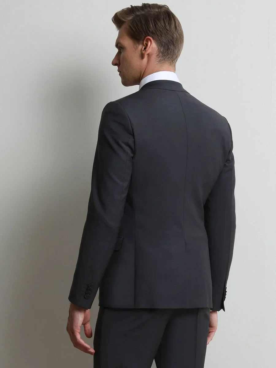 Hard Coal Slim Fit Wool Blended Suit - 4