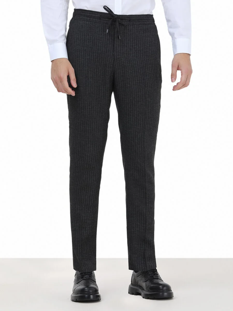 Hard Coal Striped Modern Fit Suit - 6