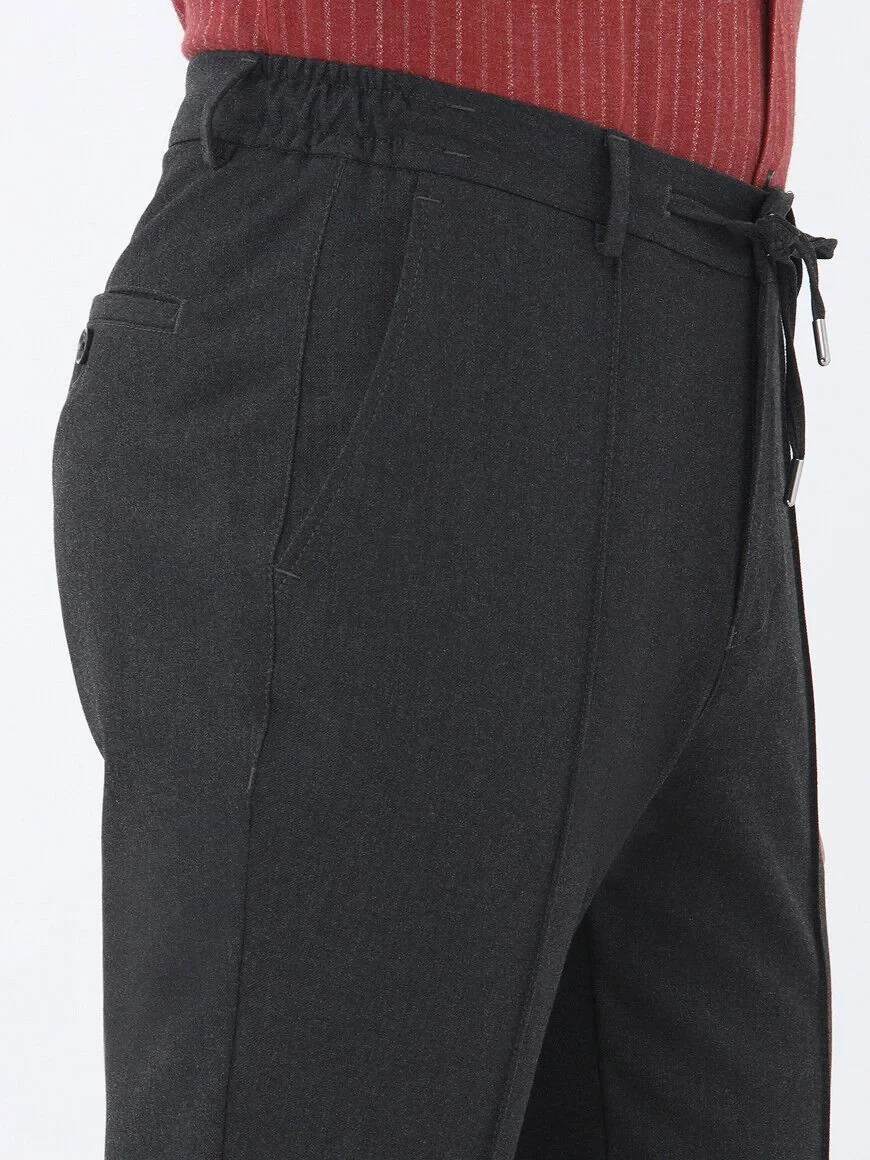 Hard Coal Weaving Jogging Fit Casual Trousers - 4