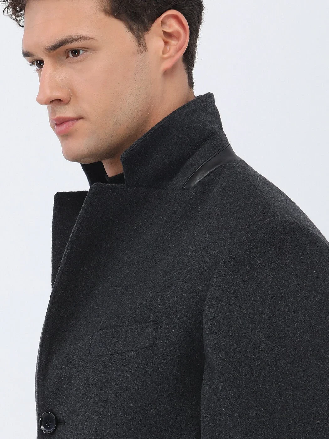 Hard Coal Weaving Overcoat - 5