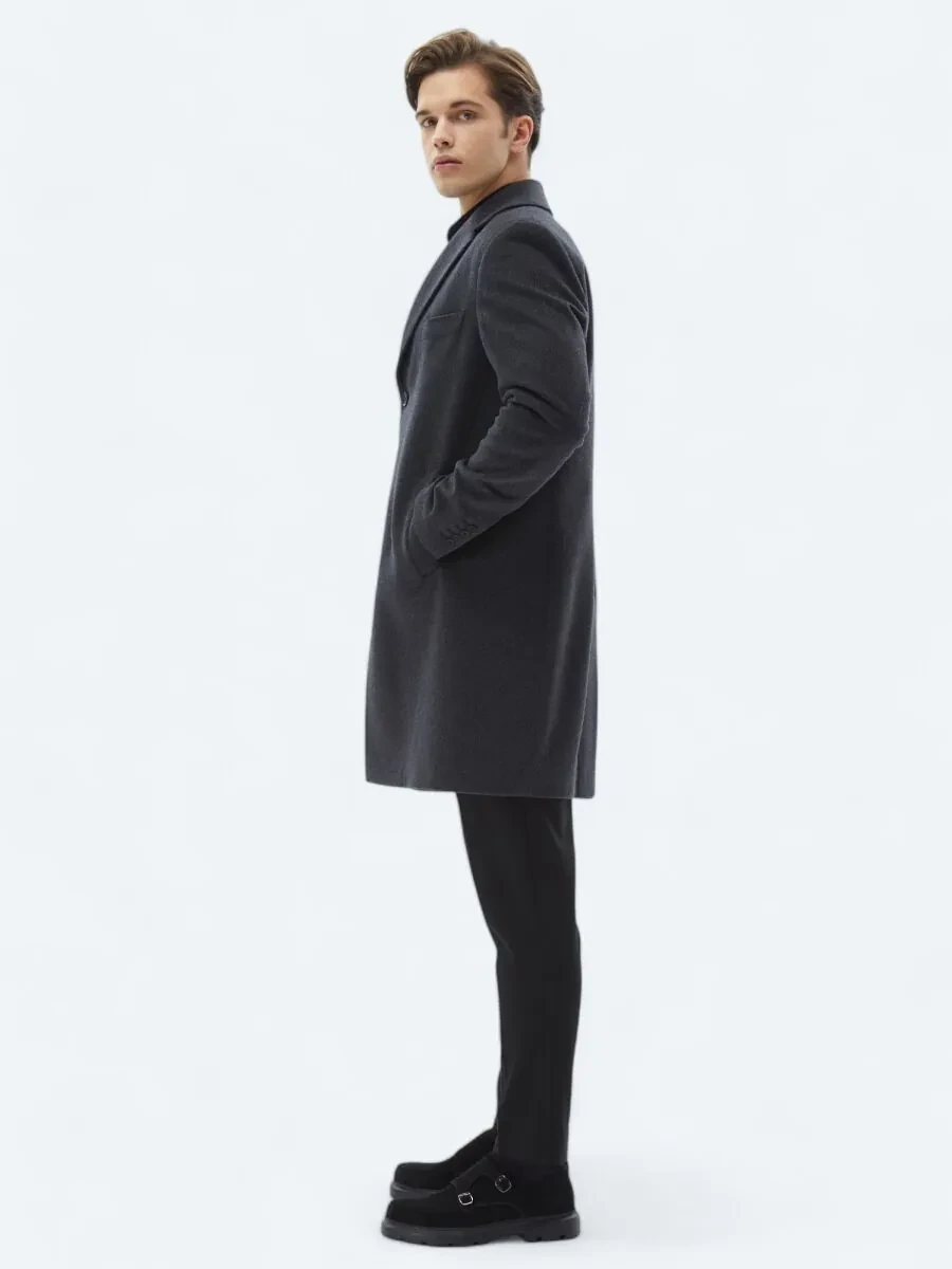 Hard Coal Weaving Overcoat - 3
