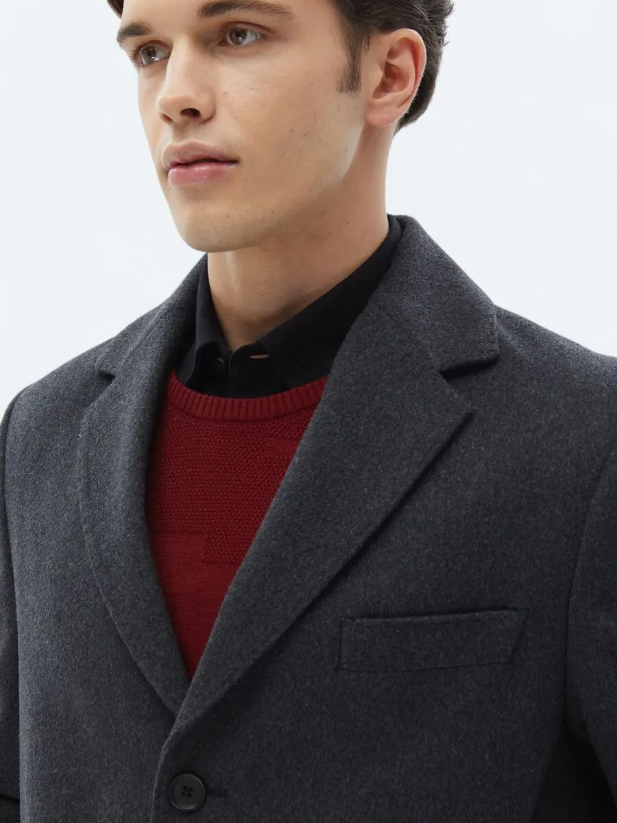 Hard Coal Weaving Overcoat - 4