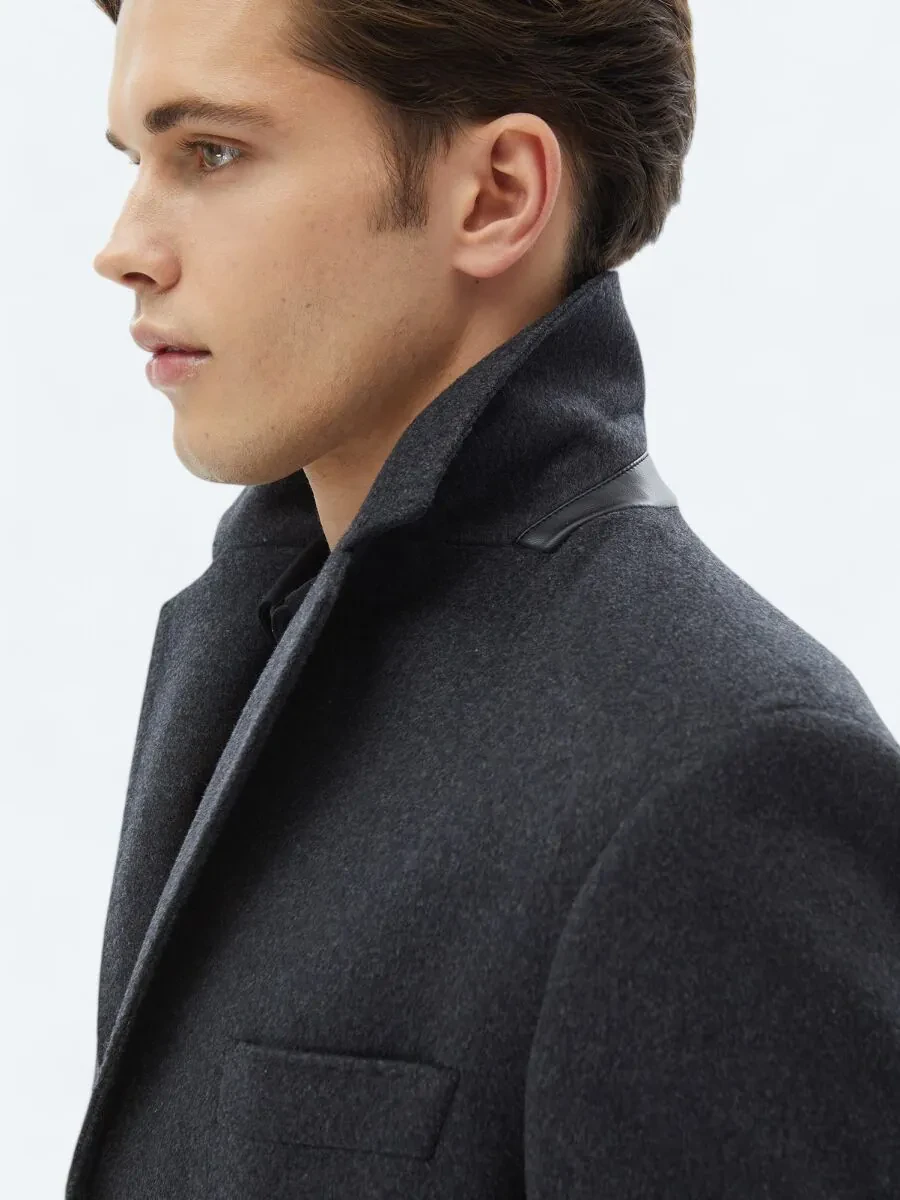Hard Coal Weaving Overcoat - 5