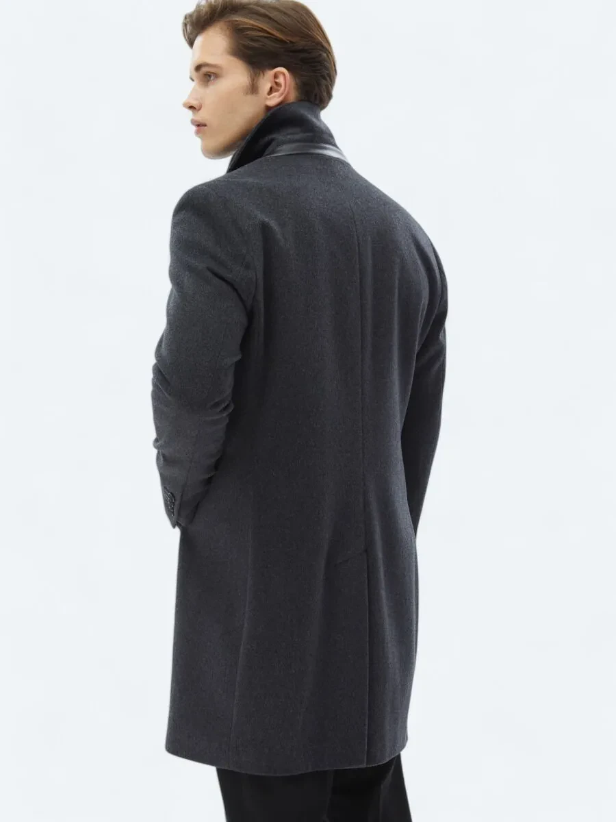 Hard Coal Weaving Overcoat - 6