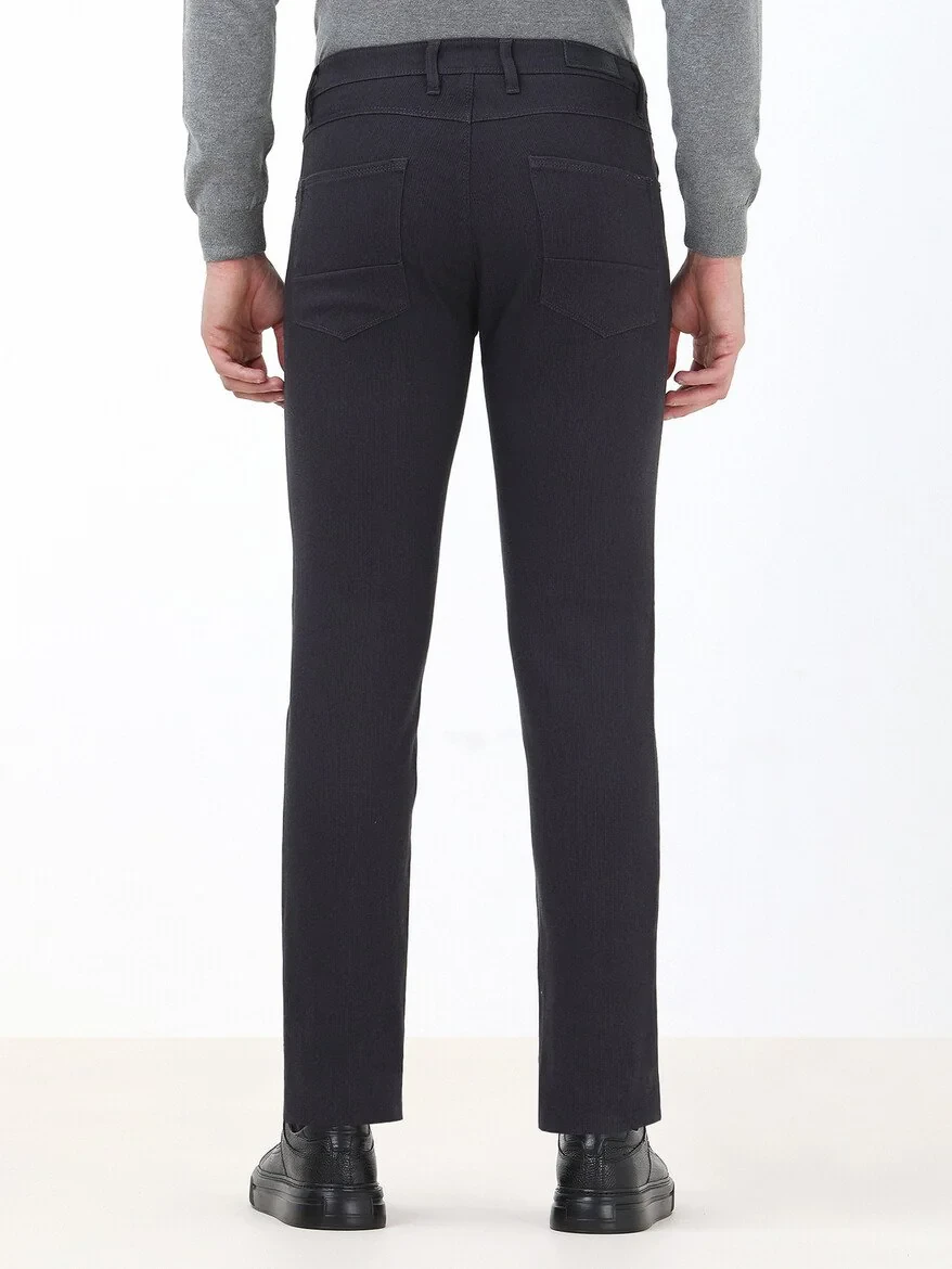 Hard Coal Weaving Slim Fit Casual Cotton Blended Trousers 