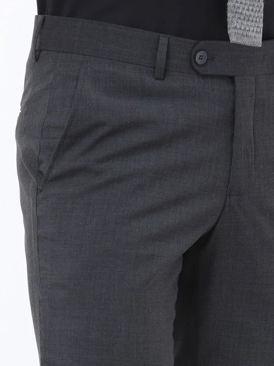Hard Coal Weaving Slim Fit Classical Wool Blended Trousers - 3