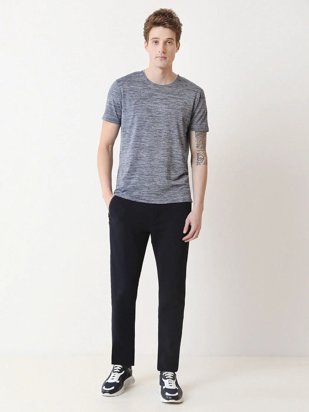İndigo Bisiklet Yaka T-Shirt - 2
