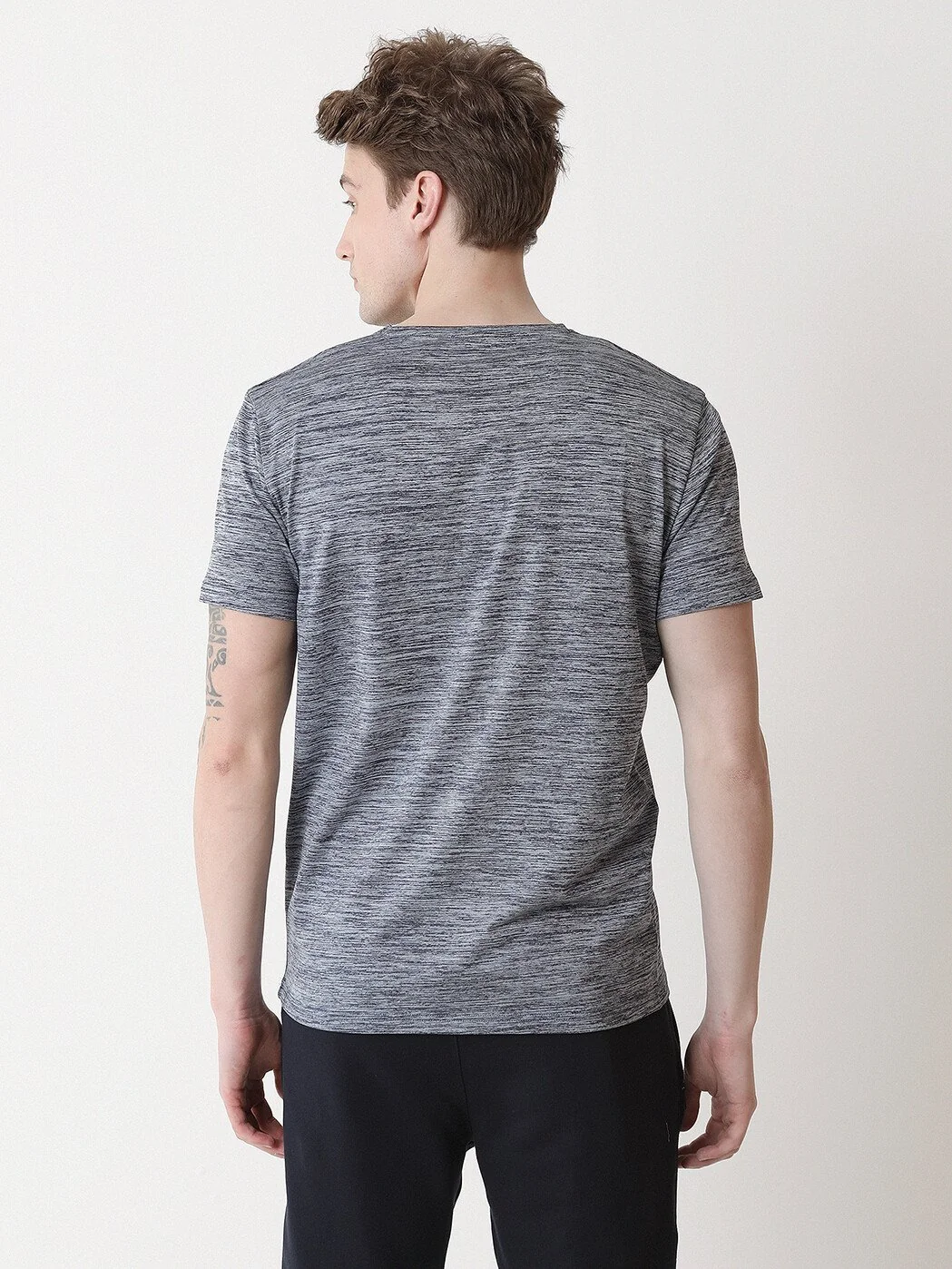 İndigo Bisiklet Yaka T-Shirt - 4