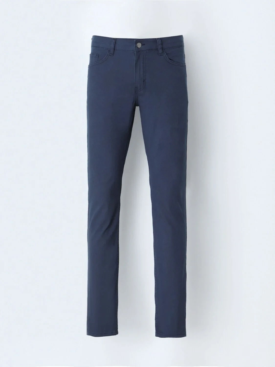 İndigo Dokuma Slim Fit Casual Pamuk Karışımlı Pantolon - 1