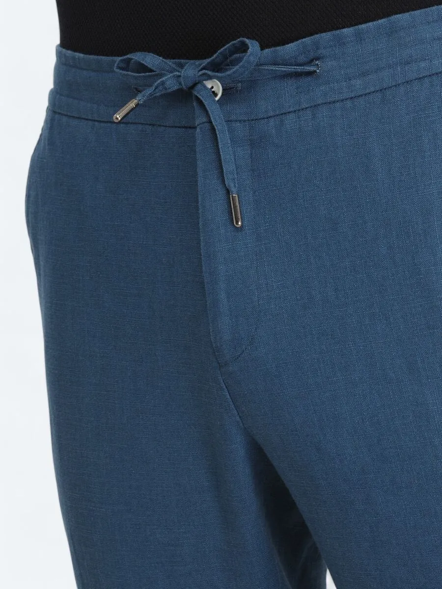 İndigo Düz Modern Fit Takım Elbise - 6