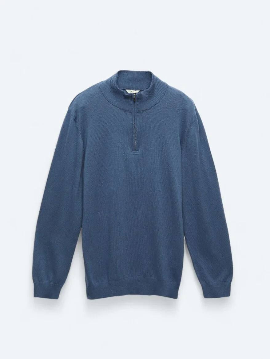 Indigo Knitwear Sweatshirt - 7