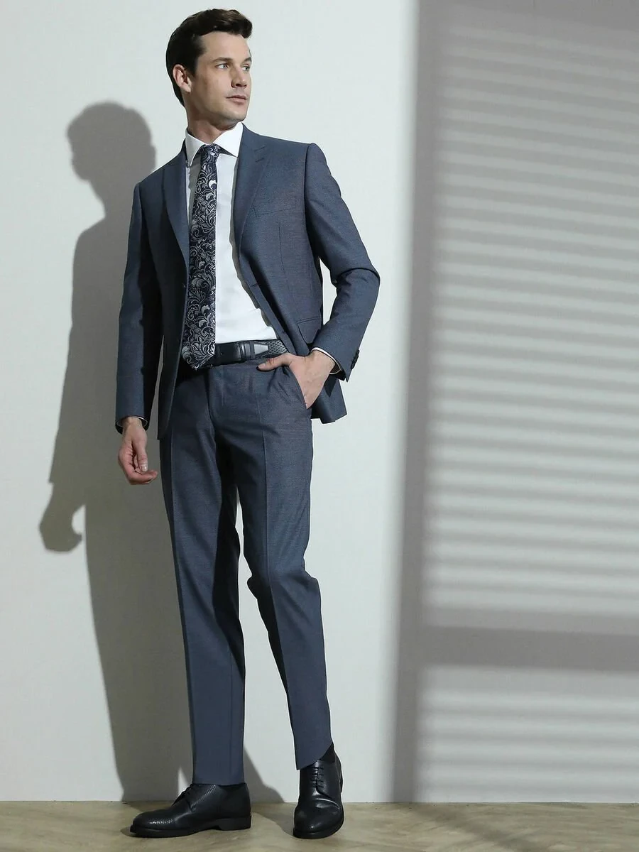 İndigo Mikro Modern Fit Takım Elbise - 2