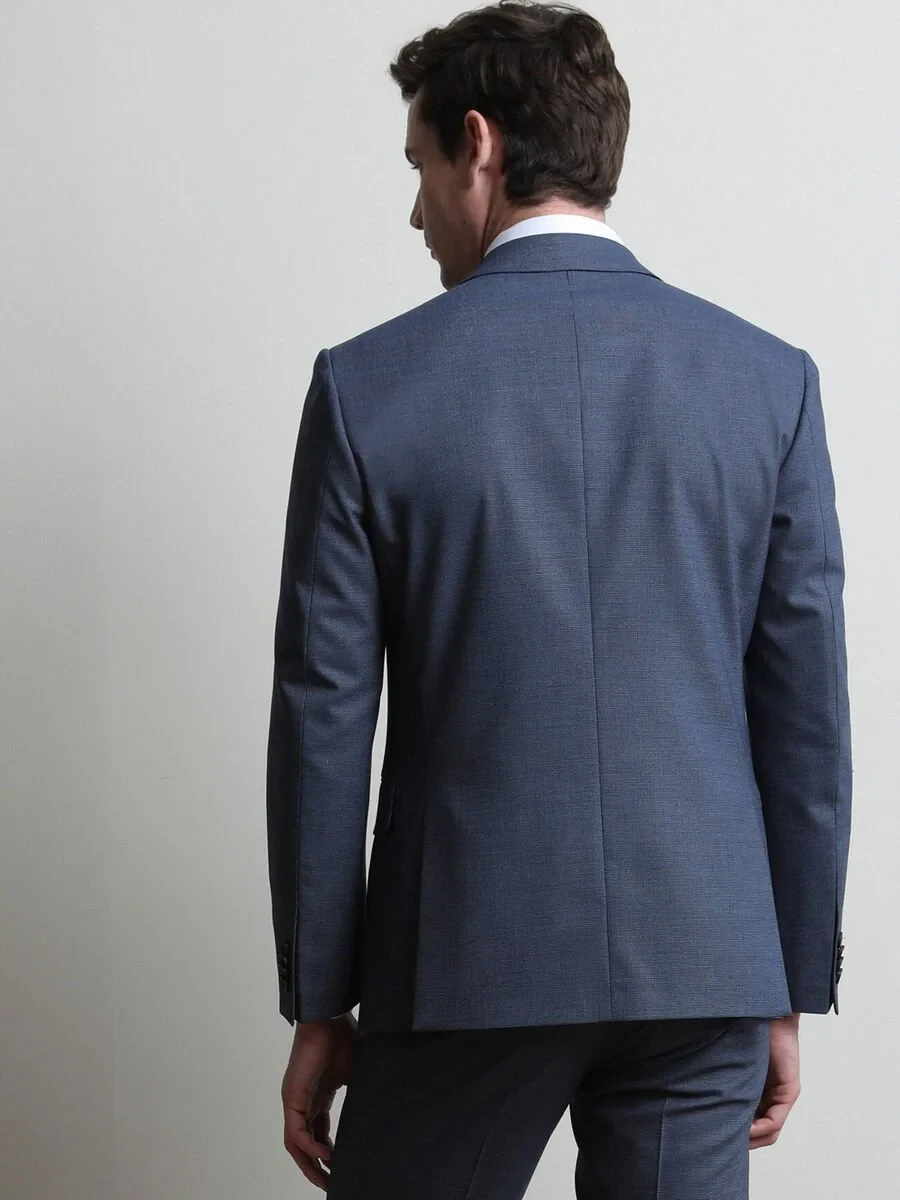 İndigo Mikro Modern Fit Takım Elbise - 5
