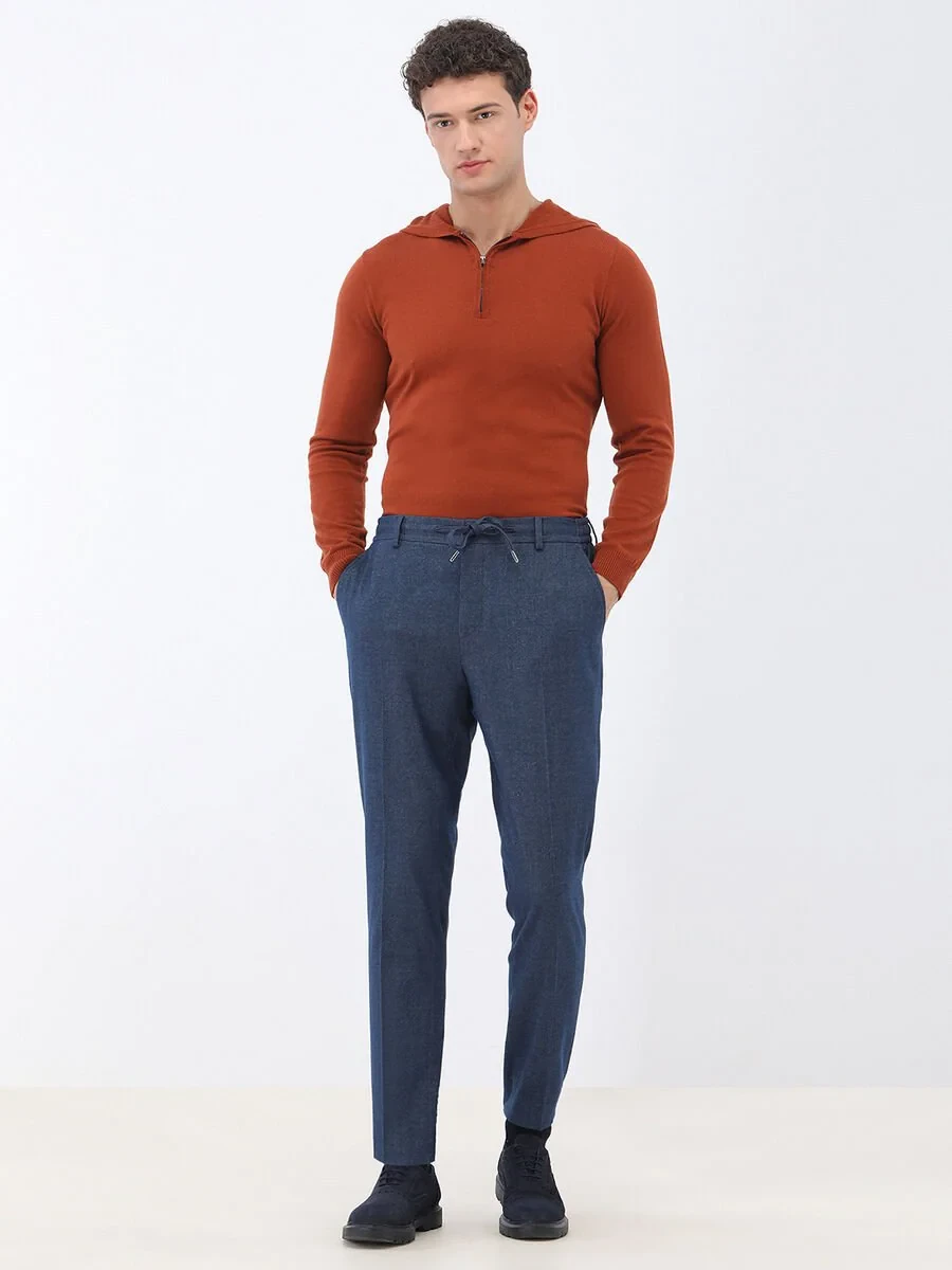 Indigo Plain Modern Fit Suit - 4