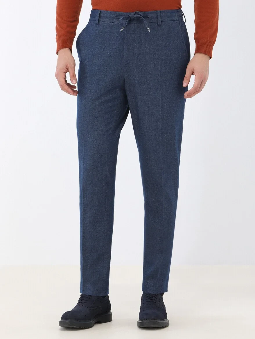 Indigo Plain Modern Fit Suit - 5