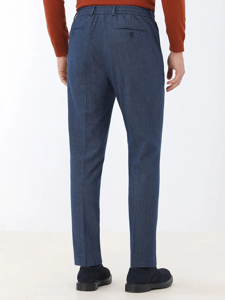 Indigo Plain Modern Fit Suit - 7