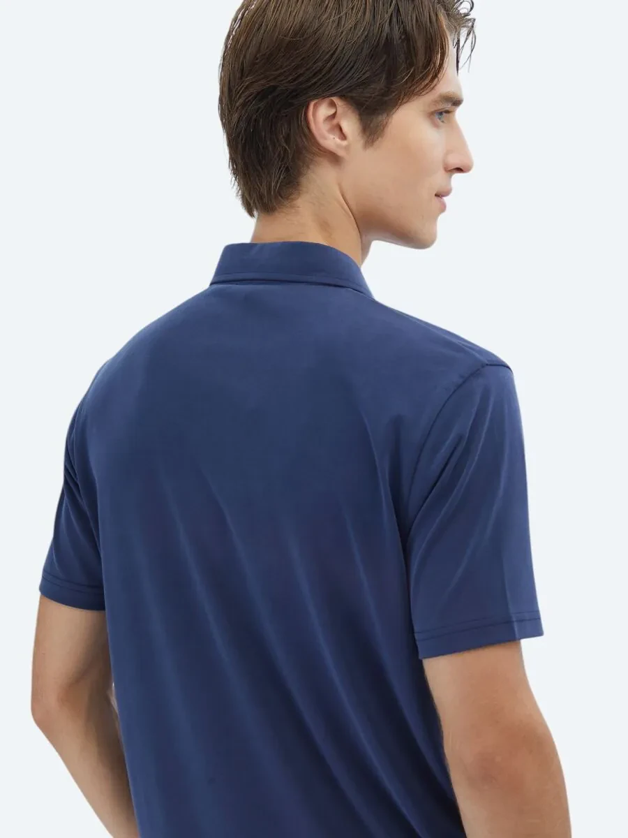 Indigo Plain Regular Fit Knitting Casual Shirt - 5