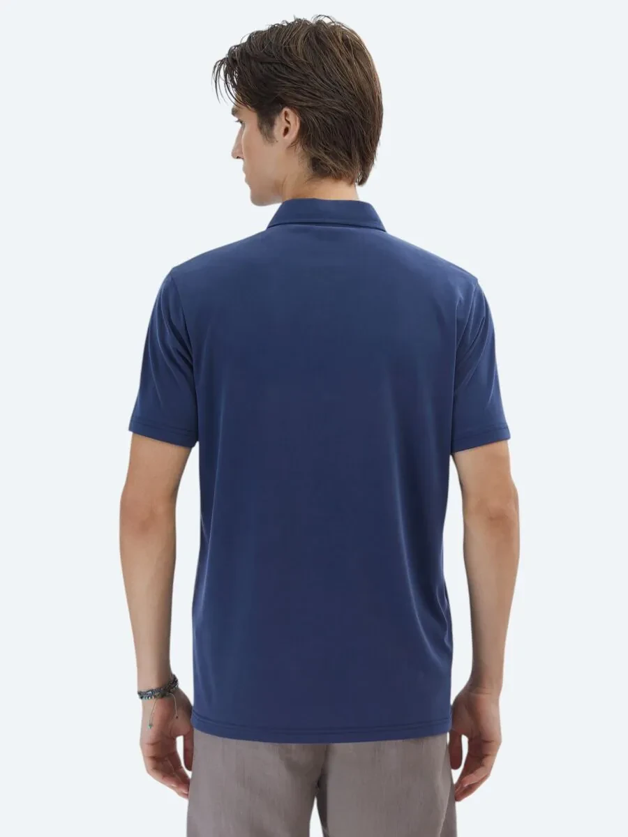 Indigo Plain Regular Fit Knitting Casual Shirt - 6