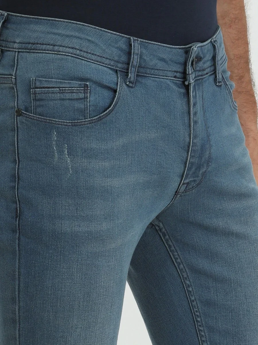 İndigo Slim Fit Denim Pamuk Karışımlı Pantolon - 3