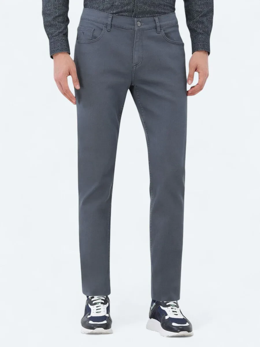 İndigo Slim Fit Denim Pamuk Karışımlı Pantolon - 2