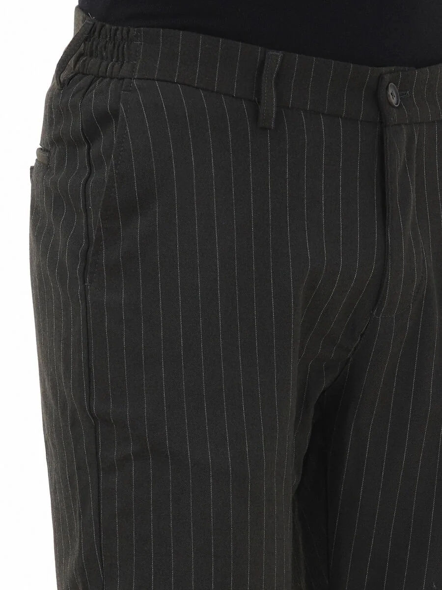 Kahverengi Dokuma Casual Pantolon - 3