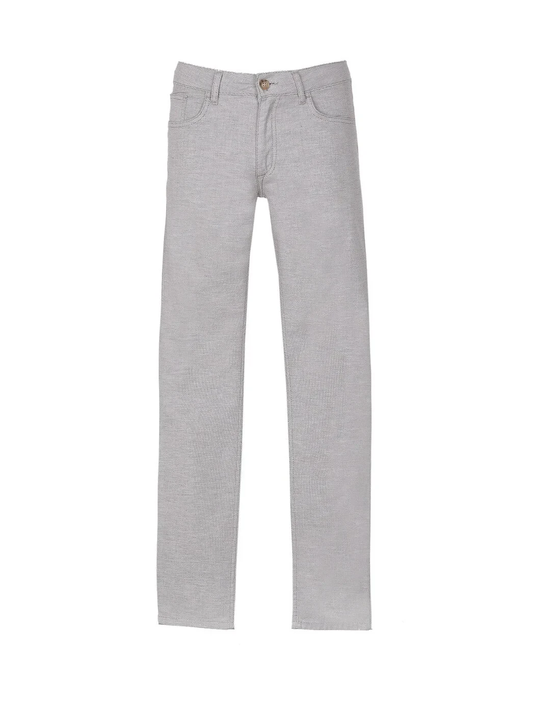 Kahverengi Dokuma Slim Fit Casual Pamuk Karışımlı Pantolon - 6