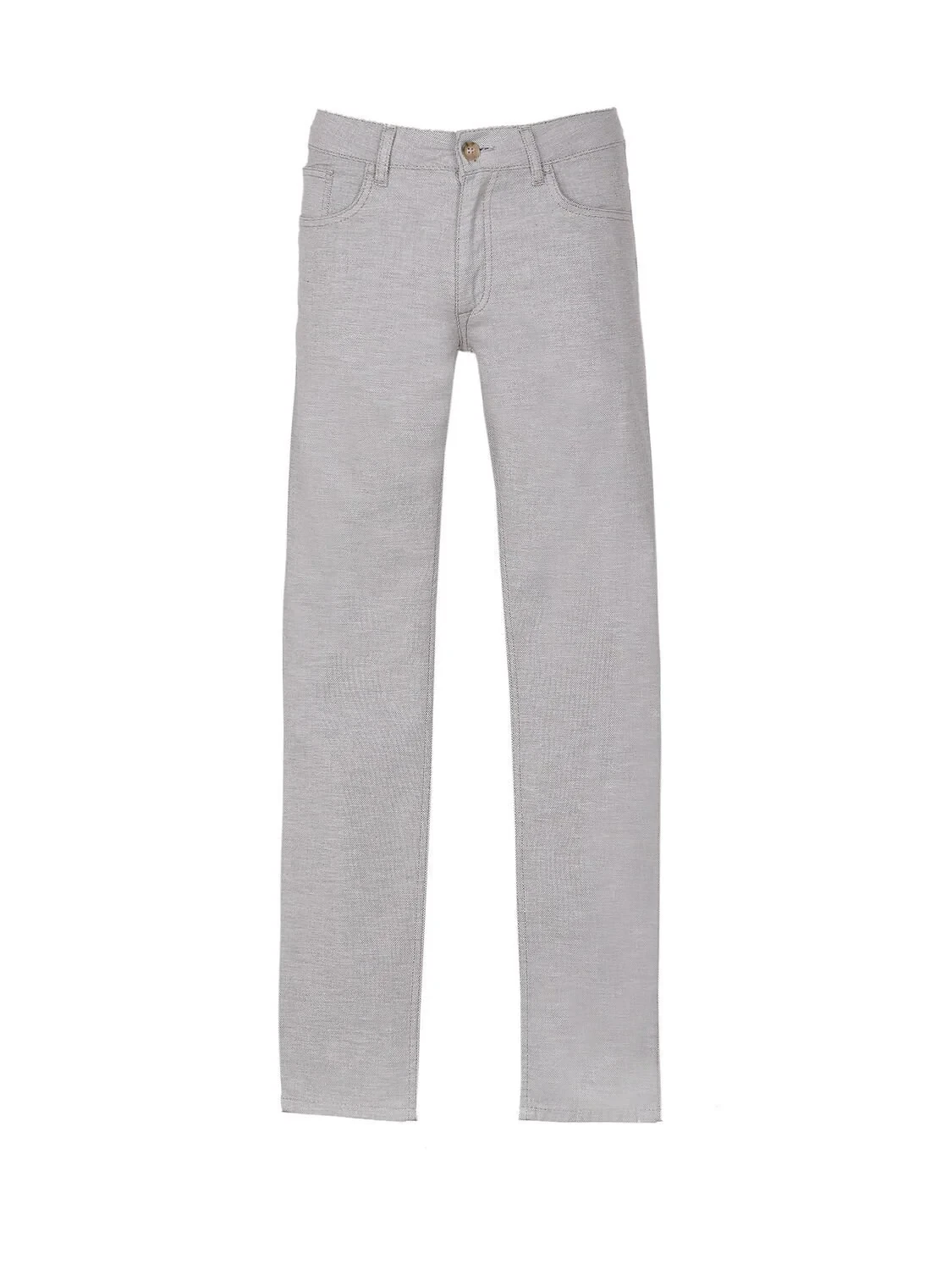 Kahverengi Dokuma Slim Fit Casual Pamuk Karışımlı Pantolon - 6
