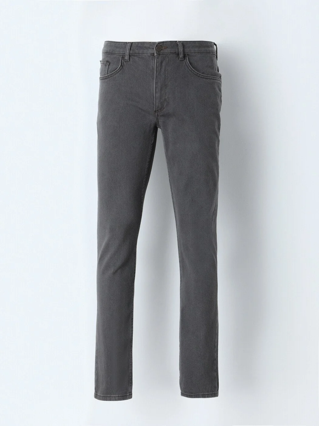 Kahverengi Slim Fit Denim Pamuk Karışımlı Pantolon - 1