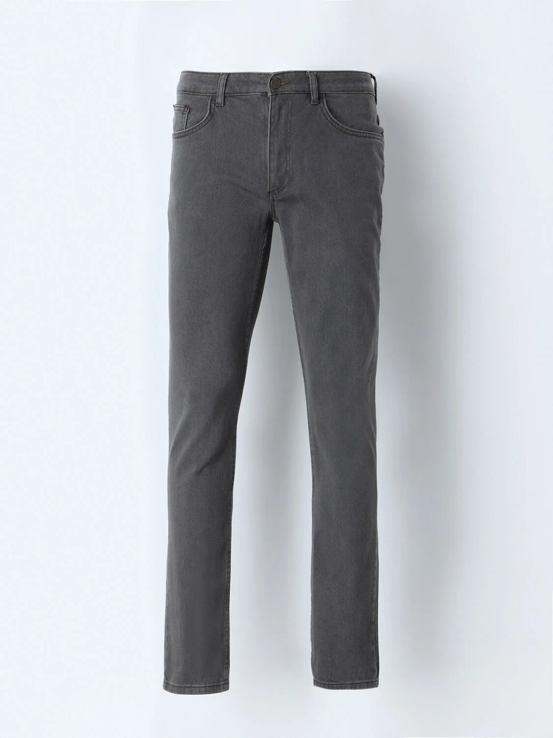 Kahverengi Slim Fit Denim Pamuk Karışımlı Pantolon - 1
