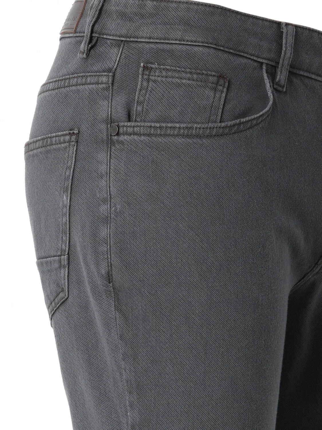Kahverengi Slim Fit Denim Pamuk Karışımlı Pantolon - 2