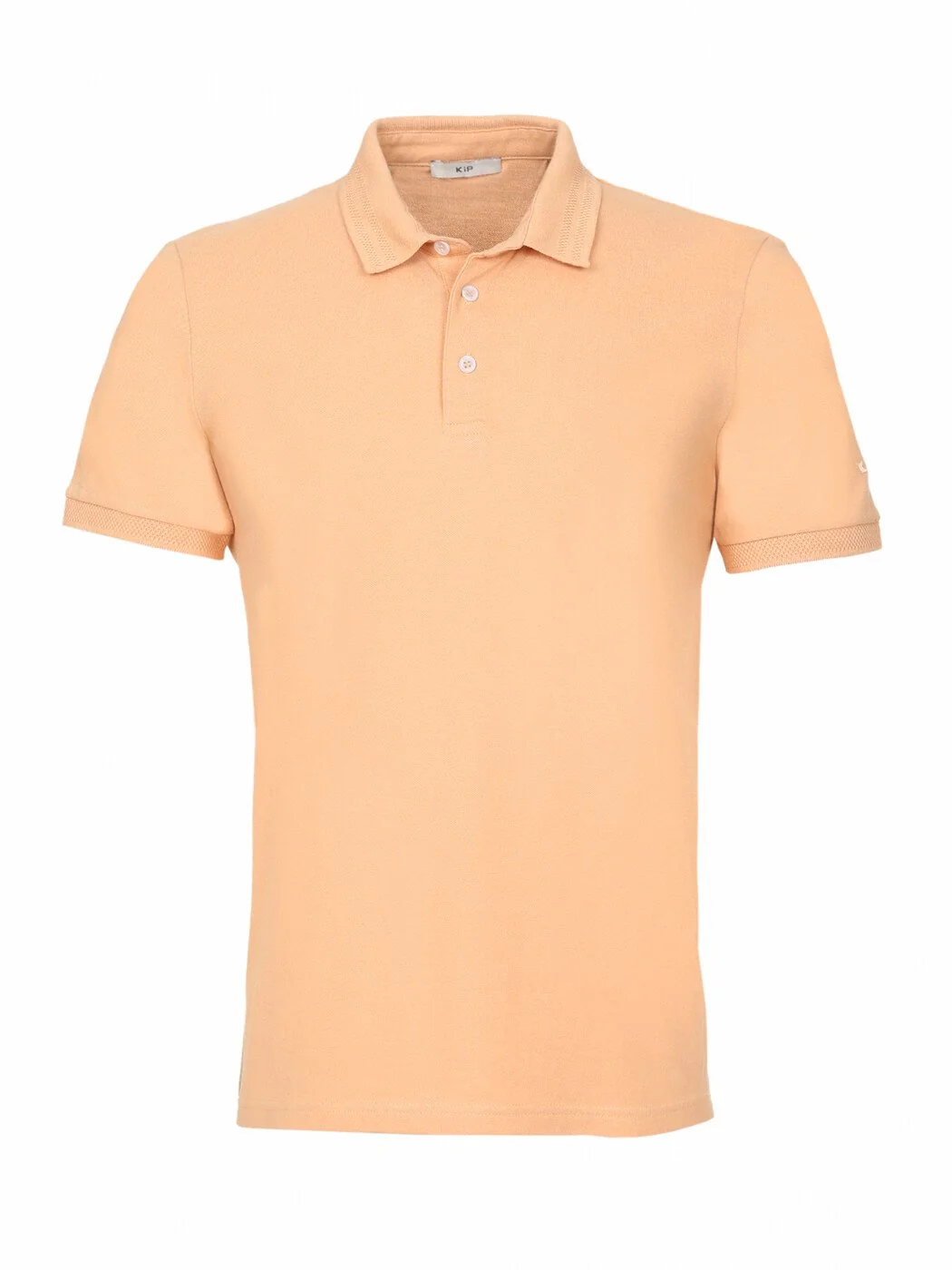 Kayısı Düz Polo Yaka %100 Pamuk T-Shirt - 6