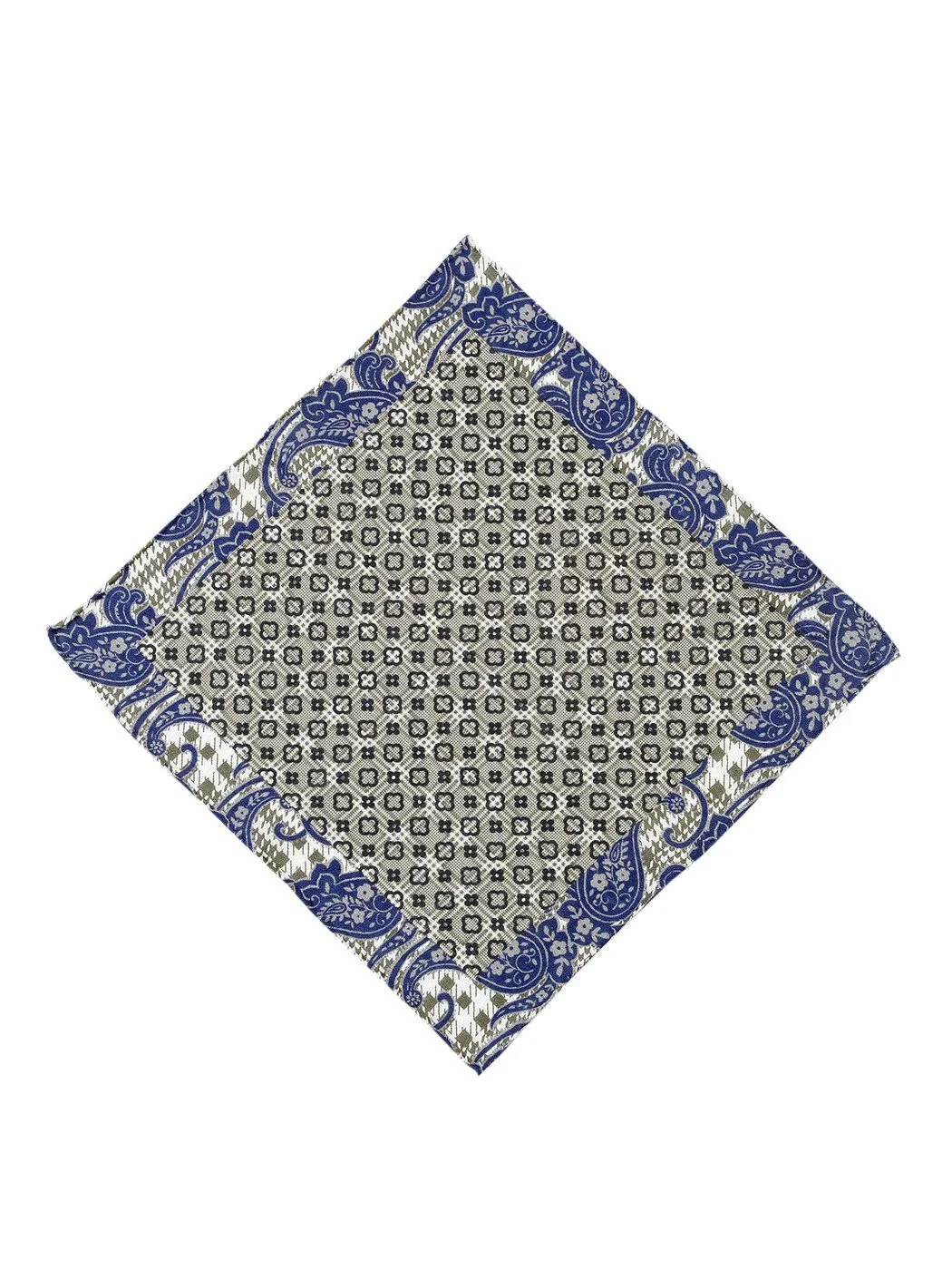 Khaki %100 Keten Handkerchief 