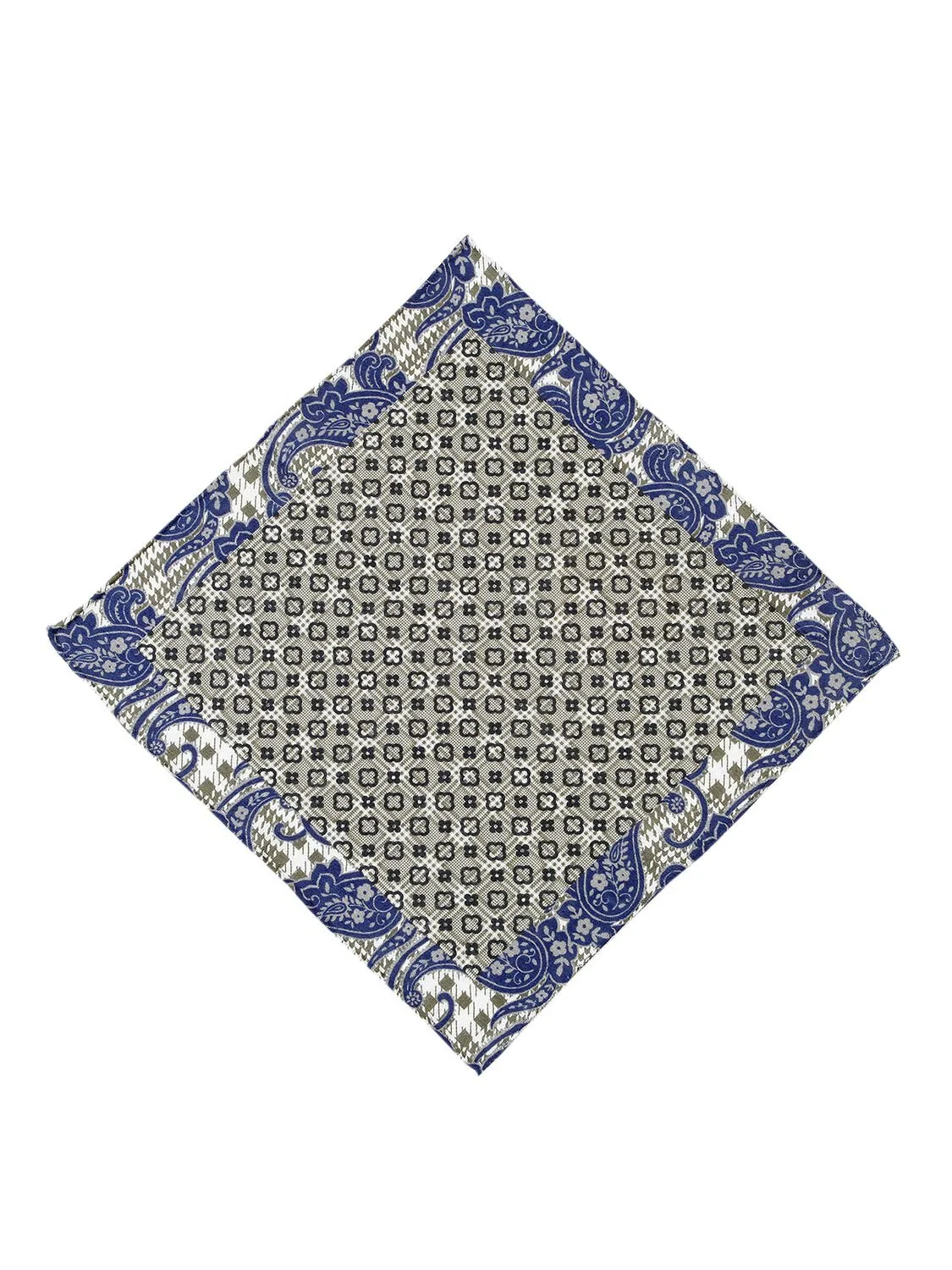 Khaki %100 Keten Handkerchief - 1
