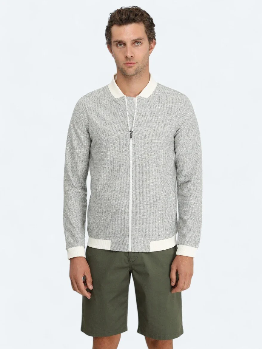 Khaki Knitting Coat - 3