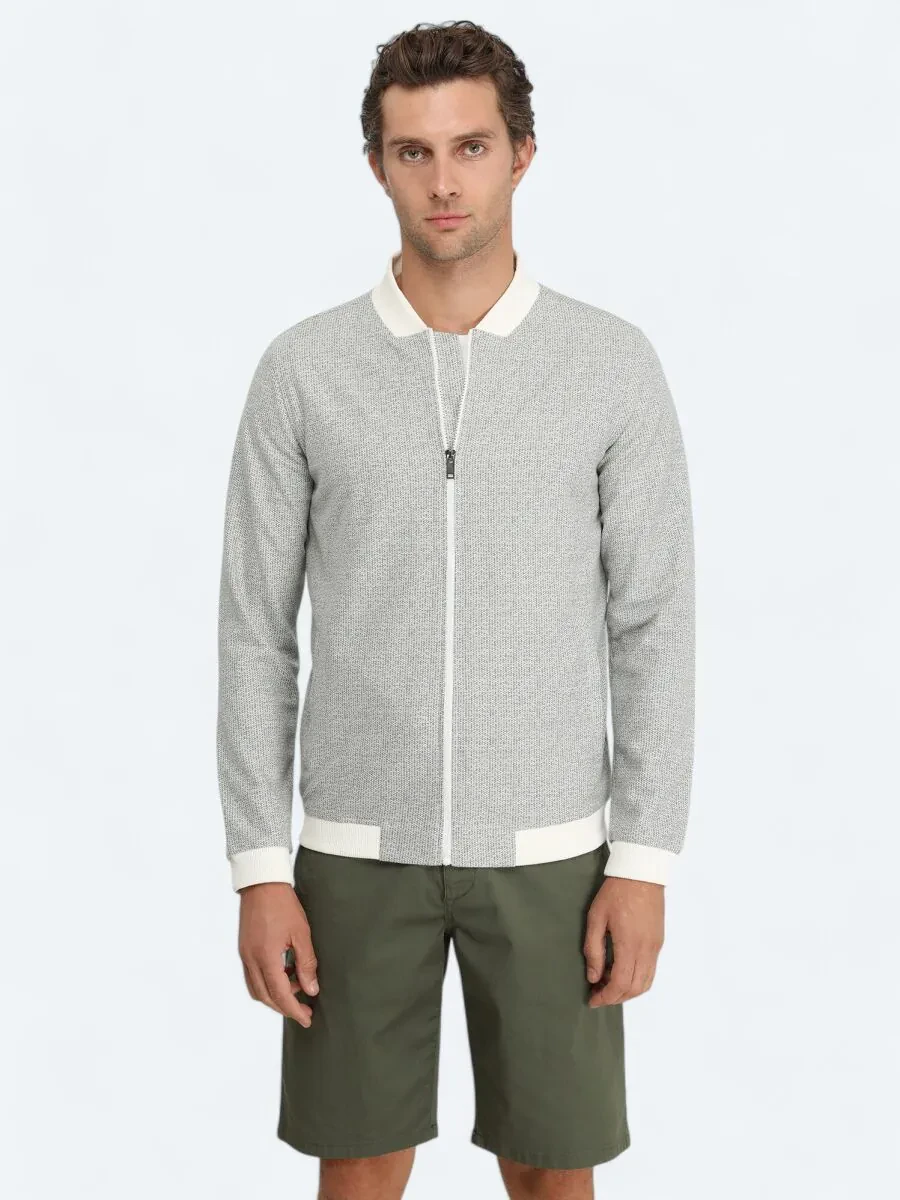 Khaki Knitting Coat - 3