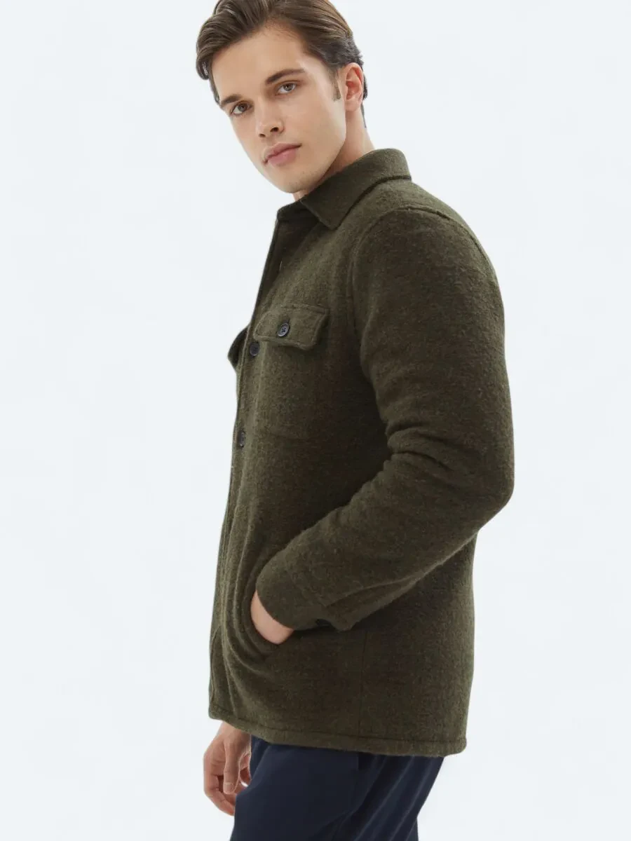 Khaki Knitting Coat - 3