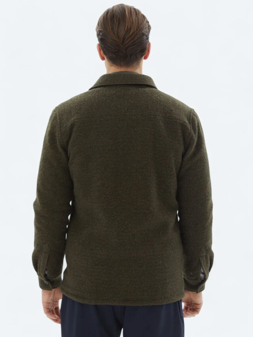 Khaki Knitting Coat - 6