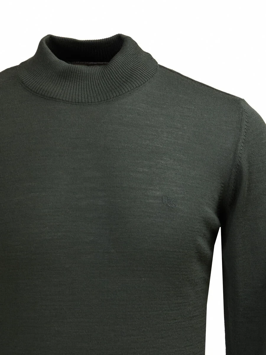 Khaki Knitwear Sweatshirt - 2